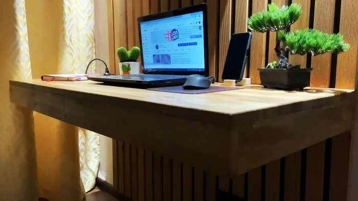 How to make a floating computer desk - comfortable furniture and cost savings 2022