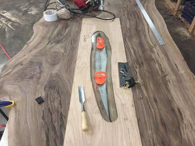 DIY solid wood table and bench 2022